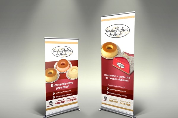 Desenvolvimento da arte e impressão dos banners.