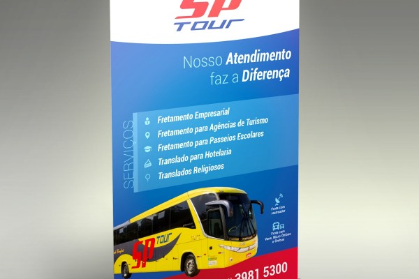 Desenvolvimento da arte e impressão dos banners.