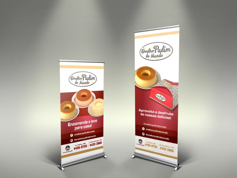 Desenvolvimento da arte e impressão dos banners.